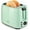 Green, variant on iSiLER 2 Slice Toaster, 1.3 inches Wide Slot Bagel Toaster with 7 Shade Settings and Double Side Baking, Compact Bread Toaster with Removable Crumb Tray, Defrost Cancel Function Black