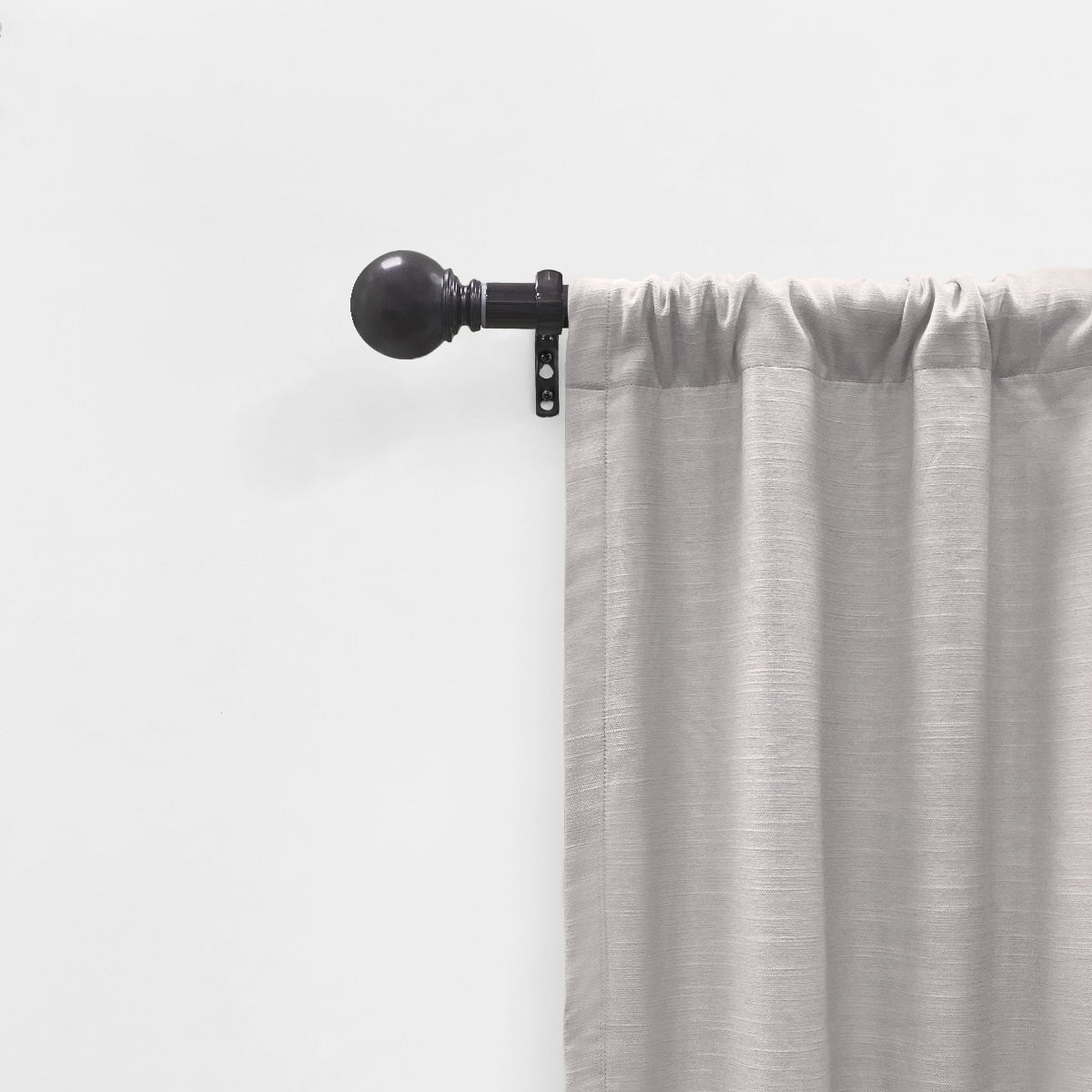 Mainstays 1" Oil Rubbed Bronze Ball Adjustable Single Curtain Rod 84-120 Inch