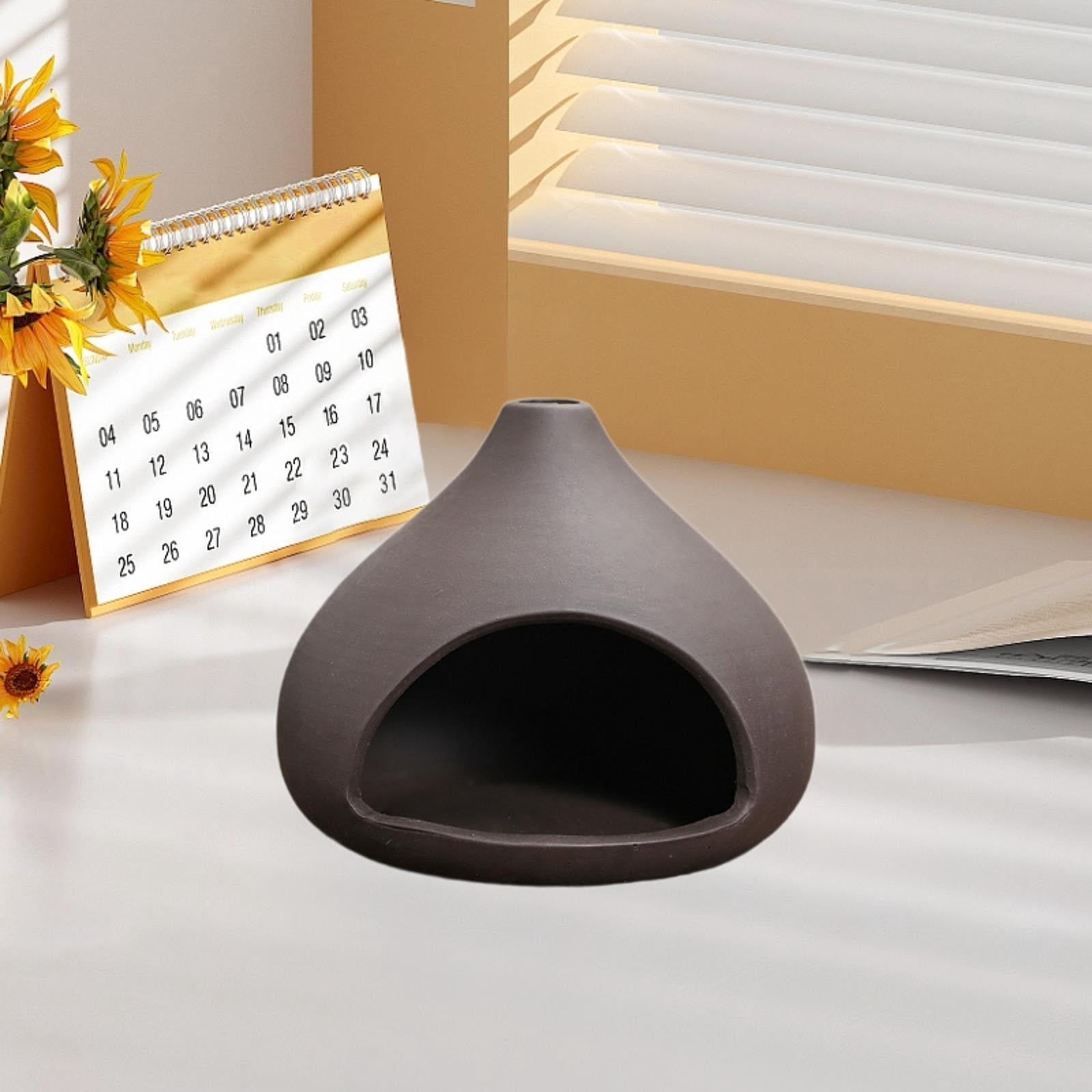 Zxpjkyu Palo Santo Holder Incense Burner Housewarming Gift Home Fragrance Desk Porcelain Conical