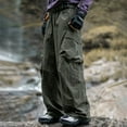 thumbnail image 5 of CONZONE Mens Baggy Pant Wide Leg Hiking Pants for Men Casual Solid Color Soft Waterproof Fall Mountaineering Trousers With Pockets, 5 of 8