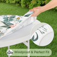 thumbnail image 5 of Pioneer Flower Floral Print Pattern Round Fitted Tablecloth with Elastic Edge,Dining Table Cover Waterproof,Outdoor Round Tablecloth for Camping,Dining,Indoor and Outdoor, 5 of 7