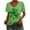 Green, variant on Fsgntruao Women's Casual U-Neck Short Sleeve T- Solid Summer Blouses
