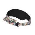 thumbnail image 2 of Daiia Rose Flowers Pattern Sport Sun Visor Hats Visor Cap Adjustable Empty Top Baseball Cap Cotton Ball Caps for Women and Men, 2 of 7