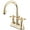 Polished Brass, variant on Kingston Brass Governor Two Handle 4" Centerset Lavatory Faucet with Brass Pop-up