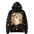 thumbnail image 2 of Lullu Halloween Girls Graphic Hoodie Fall Cozy Long Sleeve Sweatshirt, Sizes 4-14, 2 of 3
