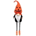 thumbnail image 2 of Northlight Gnome with Dangling Legs and Witch Shoes Halloween Figure - 22" - Orange and Black, 2 of 7