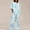 Light blue, variant on VISALY Women Pajama Sets Cotton Linen Lounge Set Soft Nigthwear Comfy Loungewear Leisure Suit Plus Size Night Pajamas Fall Sleepwear Loose Fit Matching Pajama Set Ag L