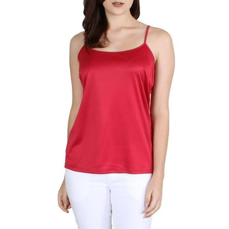 - Fashion House LA Women's Adjustable Spaghetti Strap Top Berry Small