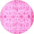 thumbnail image 1 of Ahgly Company Indoor Round Oriental Pink Traditional Area Rugs, 6' Round, 1 of 4