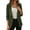 Army Green, variant on Open Front Blazer for Women Lightweight Waterfall Lapel 3/4 Rushed Sleeve Cuit Coat Dressy Casual Solid Color Work Outerwear XXL