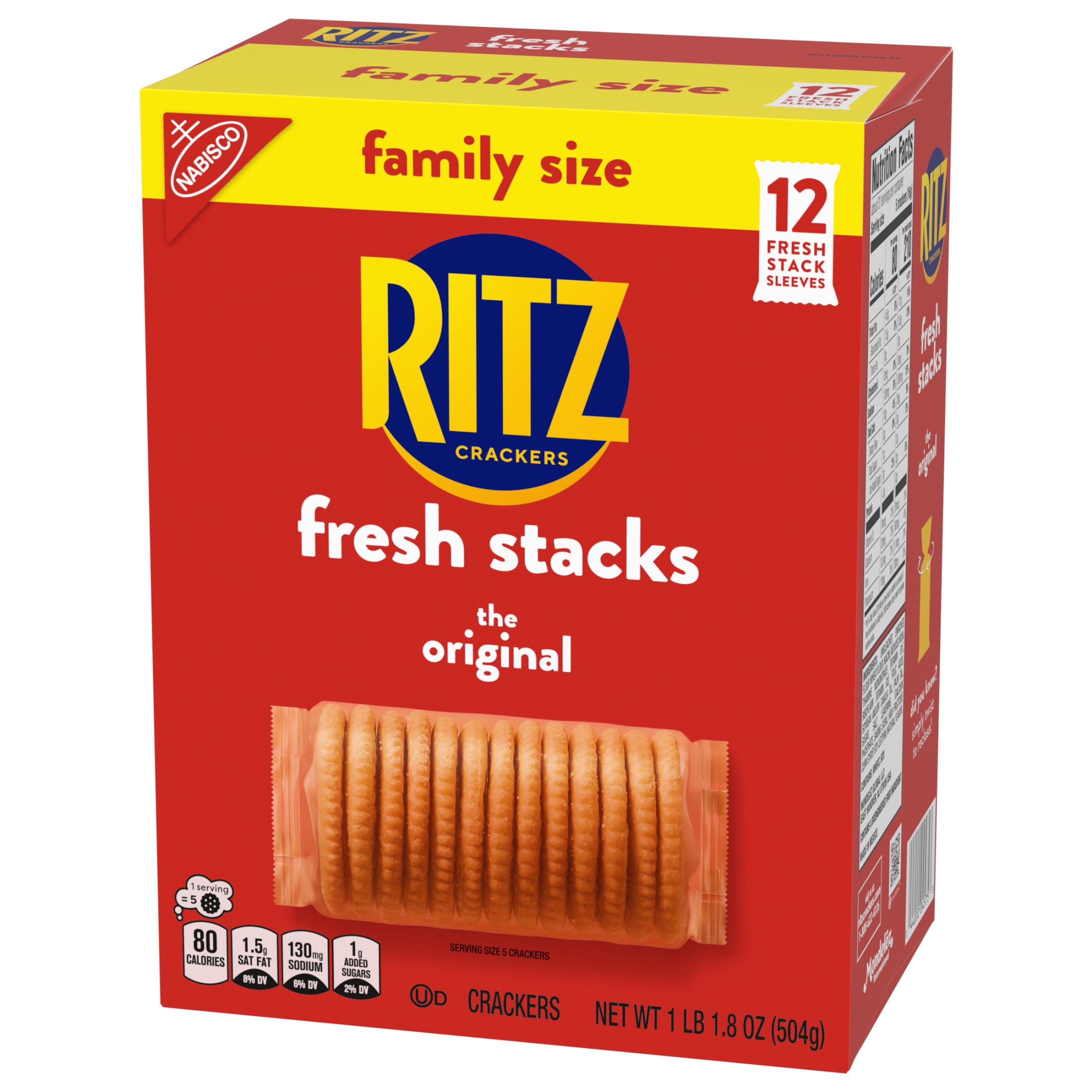 RITZ, Fresh Stacks Crackers, 17.8 oz, Travel Snack Family Size