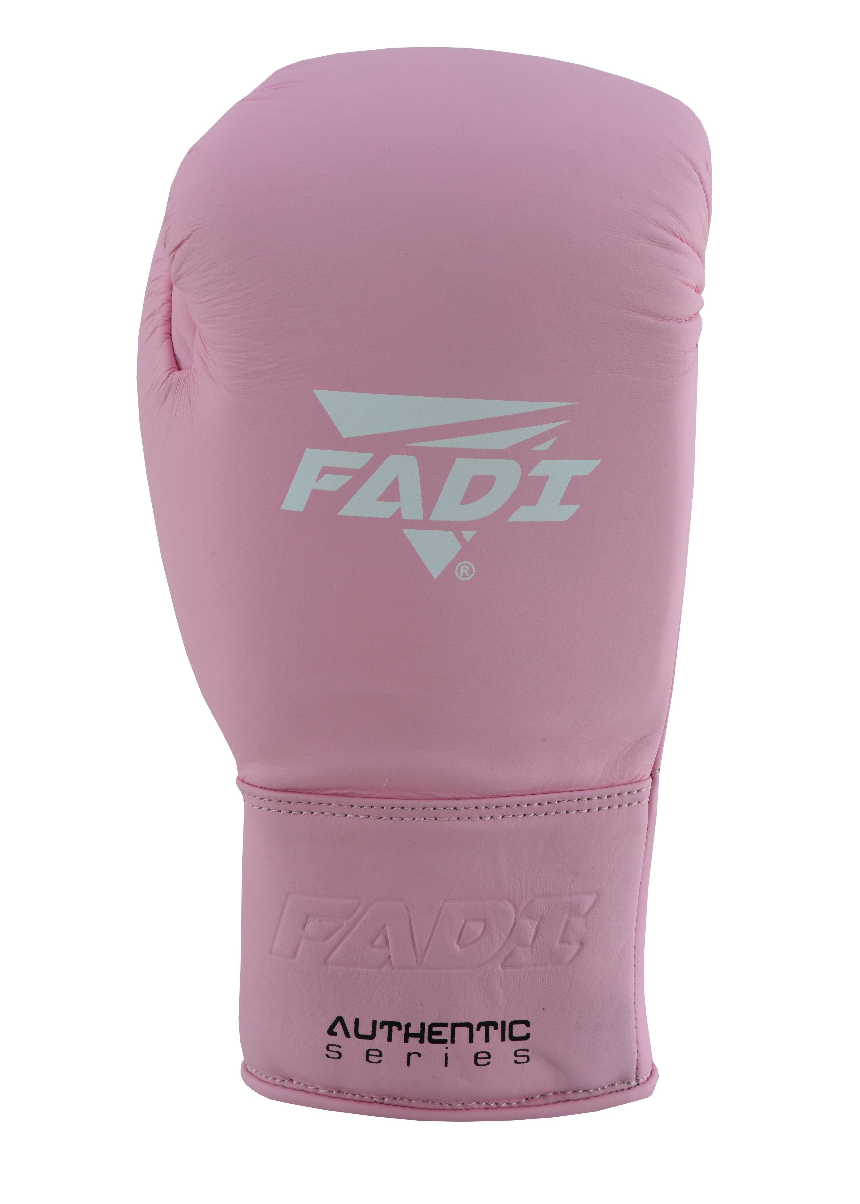 Fadi Sports A2 Lace-Up Boxing Gloves, for Training & Sparring, Matte Cowhide Leather, Pink - 12 oz