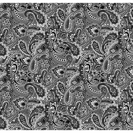 Springs Creative Cotton Blenders Gadabout Paisley, Black, Fabric by the ...