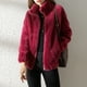 thumbnail image 1 of Suéter de moda para mujer, cuello alto grueso, cárdigan cálido con cremallera, tops de forro polar, chaqueta de suéter, chaqueta de doble cara para mujer, 1 of 6