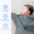 thumbnail image 3 of SleepingBaby Zipadee-Zip - Manta de transición acogedora con cremallera de poliéster y spandex - Manta espaciosa para bebé para cambiar fácilmente los pañales - Gris clásico mediano (6-12 meses), 3 of 5