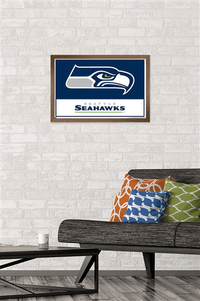 NFL Seattle Seahawks - Logo 21 Wall Poster, 14.725" x 22.375", Framed