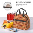 thumbnail image 5 of Naloa Hippie Flower Print Lunch Bag for Women & Men Insulated Lunch Box or Cooler Lunch Tote Bags for Work, Travel, Outdoor, 5 of 5