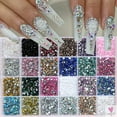 thumbnail image 5 of 1 Box 3D Multi-Size Rhinestones, Colorful Round Nail Art - Rhinestones, Flatback Glass, Diamond Gems, Jewelry Nail Charms, DIY Manicure Accessories, 5 of 22
