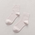 thumbnail image 2 of Yuanlong Womens Crew Socks Plain Soft Knit Stretch Mid Calf Daily Breathable Minimalist Summer Daily Casual Socks, 2 of 3