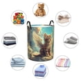 thumbnail image 4 of Fotbe Sunshine Cloud Cute Cat Cesto de Ropa con Asas, Cesto Impermeable de Gran Capacidad, Bolsa de Lavado para Dormitorio, Cesto de Ropa con Ruedas y Asas-Small, 4 of 6