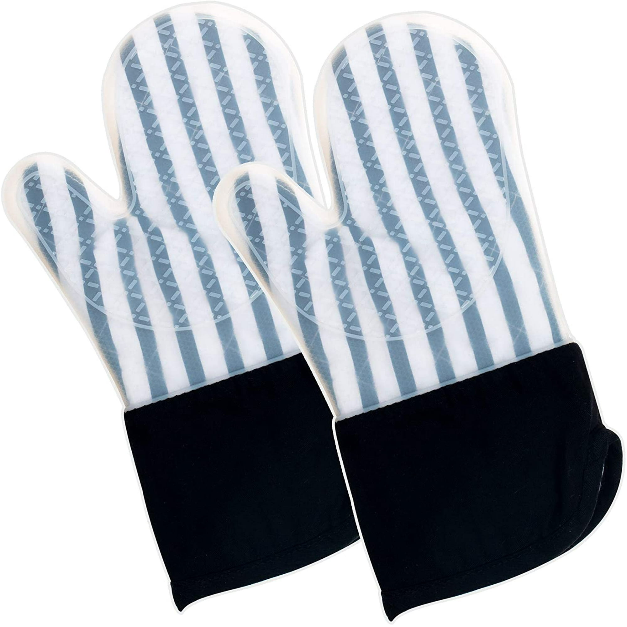 Gogeu Silicone Oven Mitts Heat Resistant 500 Degrees Safe And Flexible Long Kitchen Mittens Cooking Baking For Women Walmart Canada