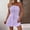 Purple, variant on Wovilon Women's Strapless Smocked Romper Tube Top One-Piece Shorts with Decorative Buttons Drawstring Waist for Summer Beach Vacation Casual Daily Wear