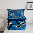 thumbnail image 4 of Cartoon Train Bedding Sets Vintage Steam Engine Comforter, Travel Railway Track Transportation Bedding Construction Traffic Signs Retro Car Decor Quilt, 4 of 6