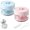 Blue+Pink, variant on All-in-One Retainer Case with Cleaning Basket & Mirror, Denture Soaking Cup with Removable Tray, Portable Mouth Guard Storage Box for Retainers, Dentures, Night Guards, Travel & Daily Use (White)