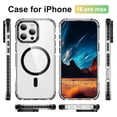 thumbnail image 6 of Decase for iPhone 16 Pro Max Case Compatible with Mag Safe,Military Grade Shockproof Heavy Duty Protective Adjustable Kickstand Ultra Clear Magnetic Phone Case for iPhone 16 Pro Max,Black, 6 of 9