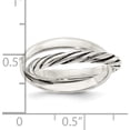 thumbnail image 3 of Sterling Silver Polished & Twisted Intertwined Rings (Size 8) Made In Thailand qr7236-8, 3 of 5