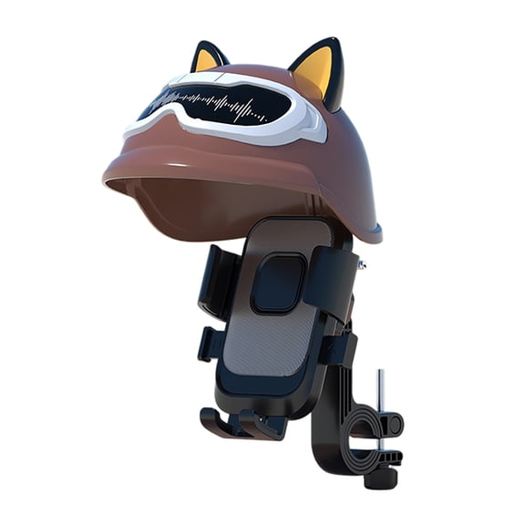 Motorcycle Phone Mount Holder with Adjustable Secure Fixtures and Protective Rain Cover for Riding