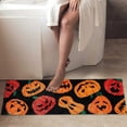 thumbnail image 4 of BotaniNest Cute Pumpkin Fall Halloween Bath Mat Microfiber Shaggy Creepy Gothic Halloween Bathroom Rug Non Slip Washable Halloween Shower Bath Rug Bathroom, 4 of 4