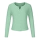 thumbnail image 3 of Cárdigan de moda para mujer, informal, cómodo, liso, de manga larga, blusa, camiseta, cárdigan con botones, tops de poliéster para mujer, 3 of 7