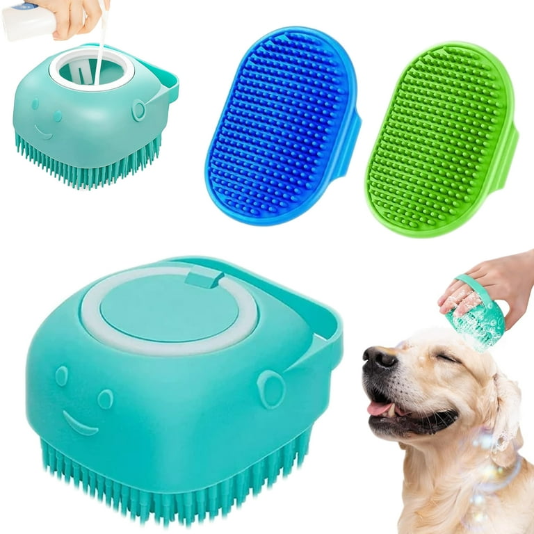 Dog Bath Brush Dog Grooming Brush, Pet Shampoo Brush Massage Rubber Comb  with Adjustable Ring Handle for Short Long Haired Dogs and Cats - Yahoo  Shopping
