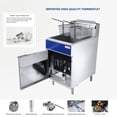 thumbnail image 4 of Commercial Deep Fryer, 75 lb. Natural Gas Fryer with 2 Fryer Baskets, 5 Tube Floor Fry for Restaurant, Kitchen, 170,000 BTU/h, 4 of 7