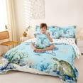 thumbnail image 4 of Erosebridal Cute Axolotl Kids 7-Piece Bedding Comforter Set,Ocean Theme T Alphabet King Bedding Sets For Boys,Reversible, 4 of 7