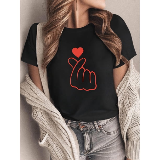 Camiseta de San Valentín | Camiseta de San Valentín para mujer, regalos para parejas, ropa informal, ambiente romántico, regalos para ella, regalos para amigos, regalos para mamá. Camiseta para adulto