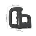 thumbnail image 2 of Estbridge  2Pcs Dumbbell Hand Weight Ergonomic D Shaped Boxing Hand Weights Non-slip Gymnastics Hand Weight for Strength Speed Explosive Power, 2 of 10