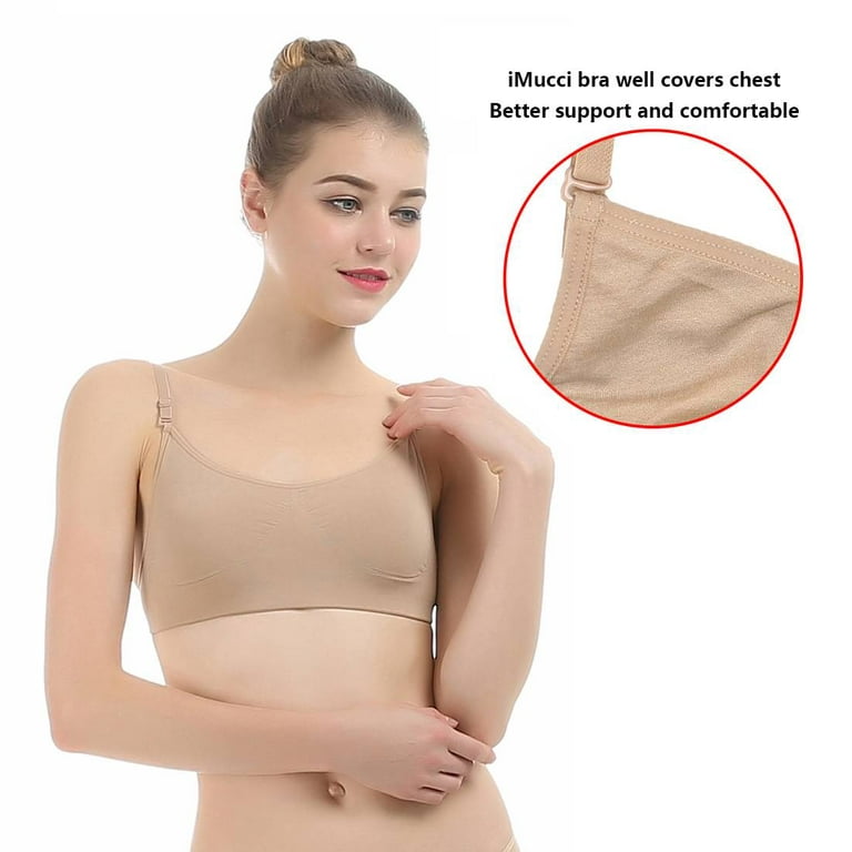 Adult Seamless Microfiber Clear Back Bra, Dancewear