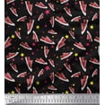 thumbnail image 1 of Soimoi Modal Satin Fabric Star & Shoes Fashion Decor Fabric Printed Yard 42 Inch Wide, 1 of 3
