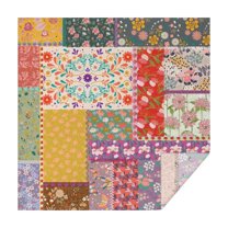 Pioneer Flower Floral Print Pattern Square Tablecloth,Waterproof Square Table Cover,Wipeable Spillproof Washable Table Cover for Home Kitchen Party Decor 42"X42"(107x107cm)