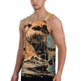 thumbnail image 2 of KLL Playful Otter Tropical Beach Print Men's Muscle Gym Workout Stringer Tank Tops Bodybuilding Fitness T-Shirts Tank Tops Men-Medium, 2 of 7
