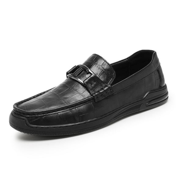 Men's Casual Loafers Slip On Leather Shoes Comfortable Lightweight Driving Shoes Male Moccasins Classic Penny Loafer Flats Boat Shoes Outdoor Walking Shoes