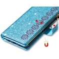 thumbnail image 2 of for iPhone 14 Pro Max Wallet Case with Strap, Premium PU Leather Flip Cover with Card Holder and Kickstand Bracelet Glitter Shockproof TPU Flip Cover Phone Cases for Girls Women, 2 of 16