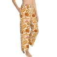 thumbnail image 2 of Uemuo Various Bread Pattern Women's Wide Leg Palazzo Lounge Pants with Pockets Light Weight Loose Comfy Casual Pajama Pants-Large, 2 of 9