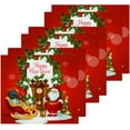 thumbnail image 3 of SKYSONIC Christmas Santa Claus Washcloths Set of 4, Highly Absorbent Soft Cotton Fingertip Towels for Bathroom, Kitchen, Gym, Spa, Home Decor, 12 x 12 Inch, 3 of 7