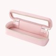 thumbnail image 4 of Women PU Makeup Brush Bag Makeup Brush Holder Bag Cosmetic Organizer Bag Large Capacity Makeup Storage Bag Transparent Portable Cosmetic Pouch Dual Zipper Travel Cosmetic Bag (Pink), 4 of 6