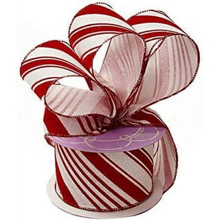 Offray Ribbon, Red and White Stripes 1 1/2 inch Grosgrain Polyester Ribbon,  9 feet, 1 Each