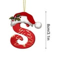 thumbnail image 4 of yulier Christmas Initial Ornaments, Personalized DIY 26 Letters Christmas Tree Decoration Pendant, Red Acrylic Initial Monogram Shape Xmas Tree Hanging Decor Christmas Gifts, 4 of 5