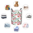 thumbnail image 6 of Daiia Flamingo Flower Round Laundry Basket with Handles Thickened Waterproof Circular hamper,Dirty Clothes Storage Basket for Bedroom,Bathroom,College Dorm-Small, 6 of 8